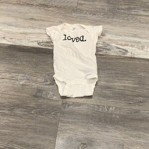 Onesies Cream 'Loved' Kids One Piece